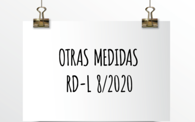 Nota de Aviso 5/2020. Otras medidas RD-L 8/2020.