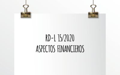 Nota de Aviso 13/2020. RD-L 15/2020 Aspectos Financieros.