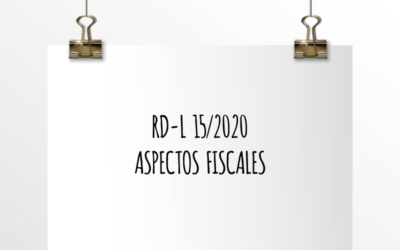 Nota de Aviso 14/2020. RD-L 15/2020 Aspectos Fiscales.