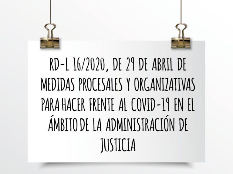 medidas procesales y organizativas