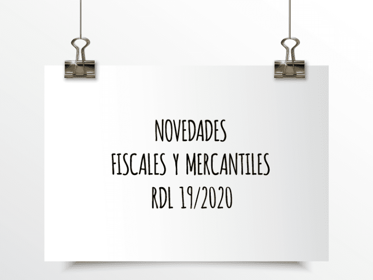 Novedades Fiscales y Mercantiles