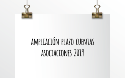 Nota de Aviso 19/2020. Ampliación plazo cuentas asociaciones 2019.