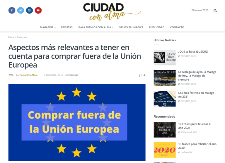 Comprar fuera de la Unión Europea