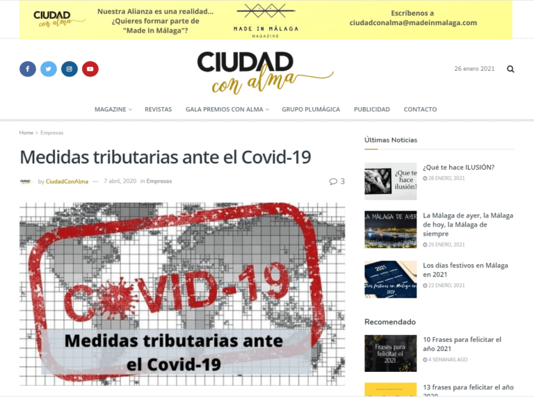 Medidas tributarias ante el COVID-19