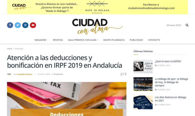 Deducciones y bonificación en IRPF