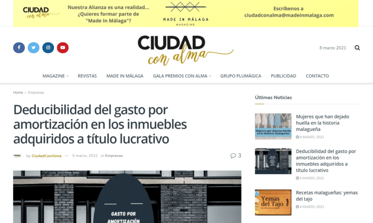 Deducibilidad del gasto por amortización en los inmuebles