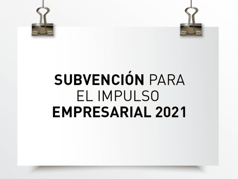 Subvención para el impulso empresarial