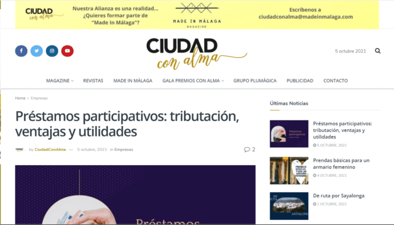 Préstamos participativos tributación y ventajas