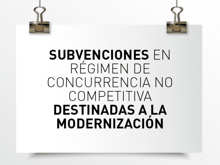 Subvenciones en régimen de concurrencia