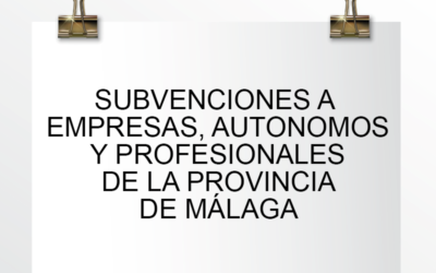 Nota de Aviso 13/2022. Subvenciones a empresas, autónomos y profesionales de la provincia de Málaga de apoyo a la contratación de personas desempleadas de larga duración