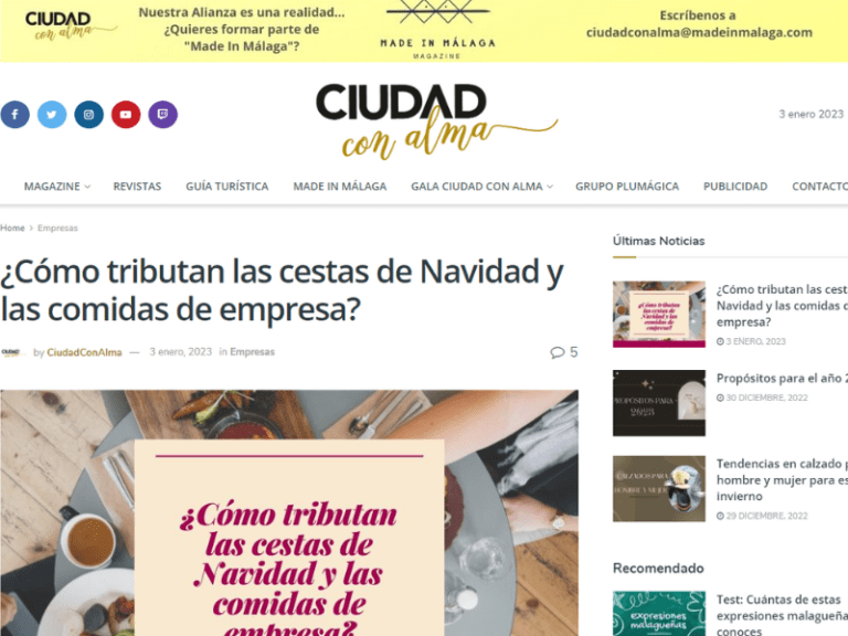 cestas navidad tributacion