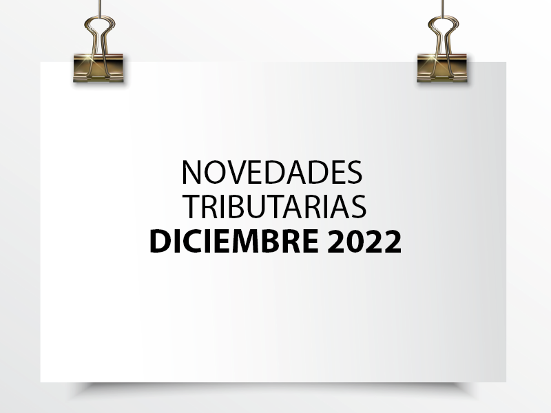 novedades tributarias diciembre 2022