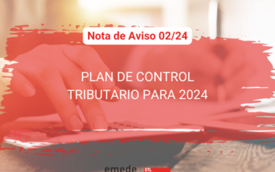 Nota de Aviso 02/24. Plan de control tributario 2024.