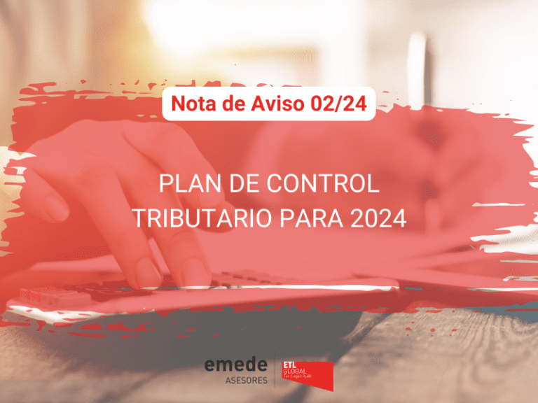 Nota de Aviso 02/24. Plan de control tributario 2024.