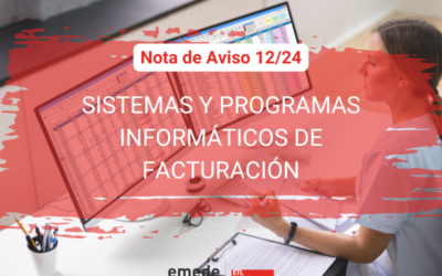 Nota de Aviso 12/24. Sistemas y Programas Informáticos de Facturación.