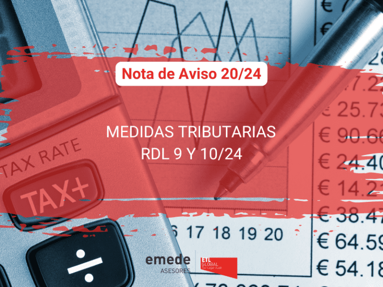 Nota de Aviso 20/24. Medidas tributarias 9 y 10/2024.